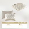 INK+IVY King Duvet Cover Set, Chic Chevron Chenille Tufting Accent,