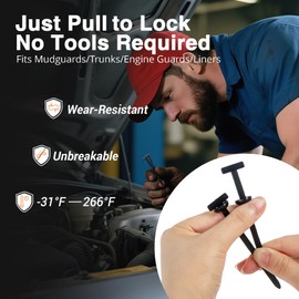 ZOYACREATE 50 Sets Nylon Universal Cable Tie Buckle Button Zip Tie Rivet Clips Multipurpose for Car