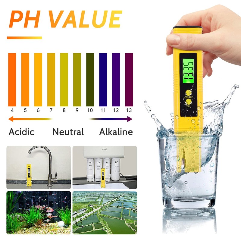 FGen PH Meter, PH Meter with LCD Display, PH Tester
