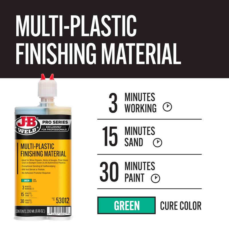 J-B Weld Multi-Plastic Finishing Material - 200ml - 2 Mixers