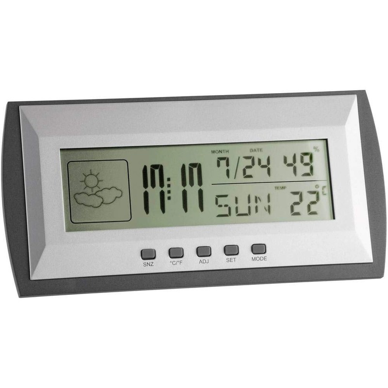 TFA Dostmann digital weather station 35.1065, silver gray