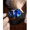 FANMIS Creative Fashion Blue LED Binary Digital Watches Men's Stainless