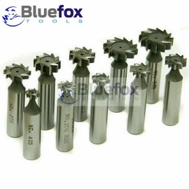BLUEFOX 10 PC WOODRUFF KEY CUTTER BIT KEYSEAT KEYSET FOR MILLING MACHINE TOOL TOOLING