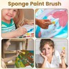 Pndeyo 10pcs Round Sponge Brushes for Painting, Foam Paintbrushes with