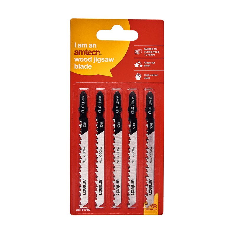 Amtech M1606 5 Piece wood jigsaw blade set (AMT101D)