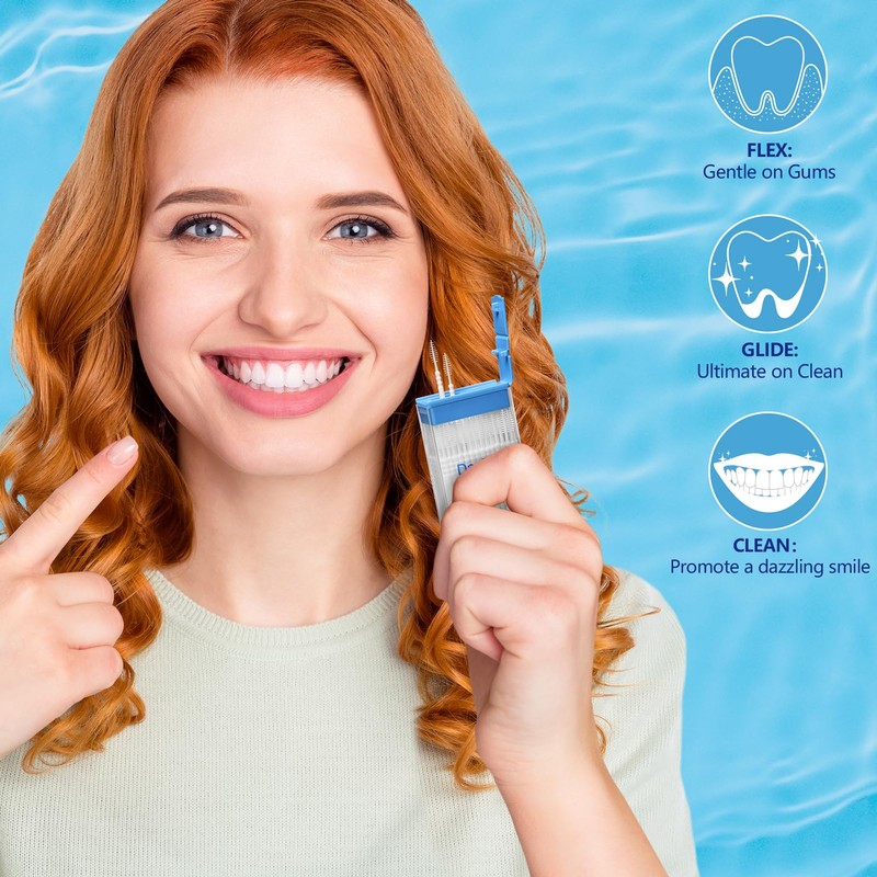 DanTicy Brushpicks Interdental Toothpicks,Soft Bristle Dental Floss Picks Toothpicks,Helps Removes