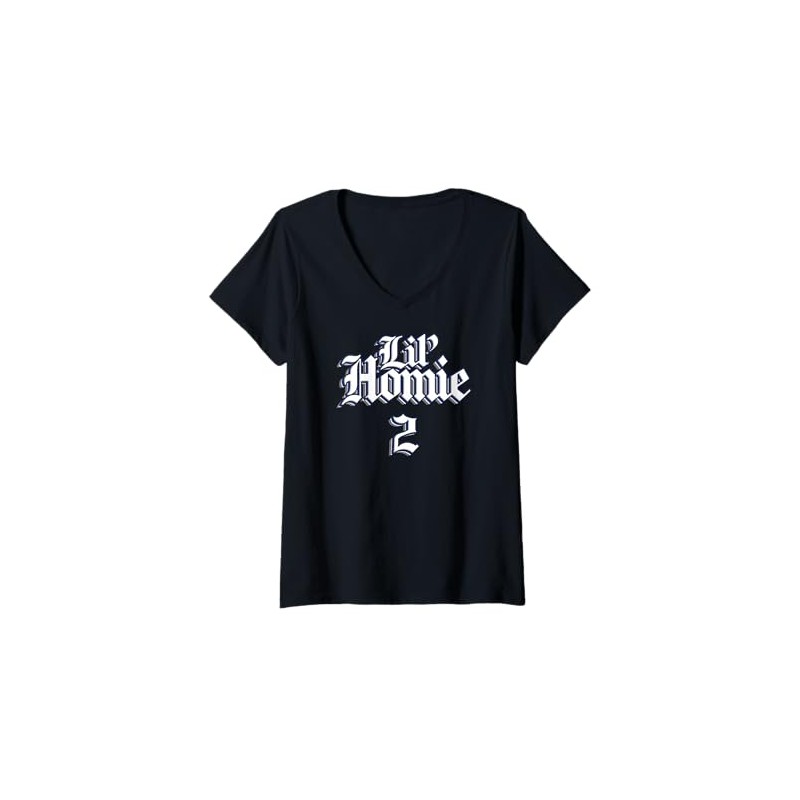 Womens LIL HOMIE 2 Funny Twin Matching Outfits Identical Twin