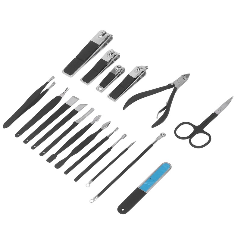 18 Pcs Manicure Set Portable Eyebrow Trimmer Dead Skin Pliers