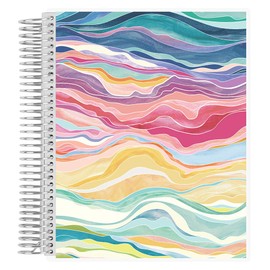 Erin Condren 7" X 9" Spiral Bound College Ruled Notebook - Layers Colorful, 160 Lined Page Note Taking & Writing Notebook, 80Lb Thick Paper, Stickers Included