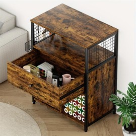 New Craft Organization And Storage Cabinet Compatible With    Crafting Cabinet With Drawer & 25 Vinyl Roll Holder  Craft Table Desk Workstation For Craft Room Home.rustic Brown. - Home & Kitchen Advertising printing and drawing equipment