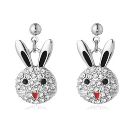 CSIYANJRY99 Cute Easter Earrings for Women Rabbit Earrings (silver 1)