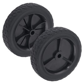 CheeMuii 7 Inch Lawn Mower Wheels 2 Pcs 7" Black General Wheels Replace for Oregon 72-107 Compatible with Craftsman/AYP/MTD Push Lawnmower, Hand Truck, BBQ Grill Wheel 9611, etc
