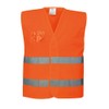 Portwest C494ORRL/XL Hi-Vis Mesh Vest, Regular, Large/X-Large, Orange