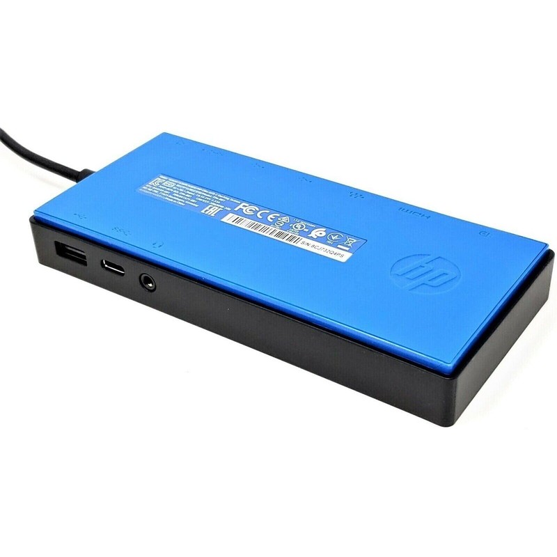 HP Elite USB-C (TPA-B01) HDMI, DisplayPort, Universal Docking Station (Renewed),