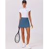 PINSPARK Tennis Skorts for Women with Zipper Pockets High Waisted