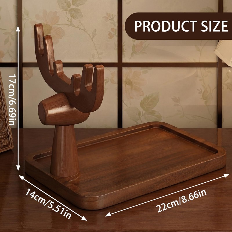 HonorHut Solid Wood Key Tray Farmhouse Wooden key Dish Bowl