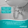 Engelbach® Siphon for washbasins, extra long 200 mm, drain pipe,