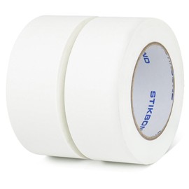 STIKBOND Heavy Duty White Gaffers Tape 2 inch x 30 Yards - 2 Pack Easy to Rip No-Residue Cloth Tape for Stage, Events
