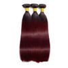BilltiiWW 1B99j Ombre Burgundy Straight Bundles Black and Burgundy Straight