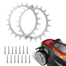 Pack of 2 Robotic Lawnmower Stainless Steel Spikes for Segway Navimow i105E-i108E, 3 mm, 255 mm, Robotic Lawnmower Accessories with 14 Stainless Steel Screws, Deburred Spikes, Traction Improvement for
