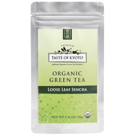 TASTE OF KYOTO Sencha Green Tea, Premium Loose Leaf, 1.76 Ounce