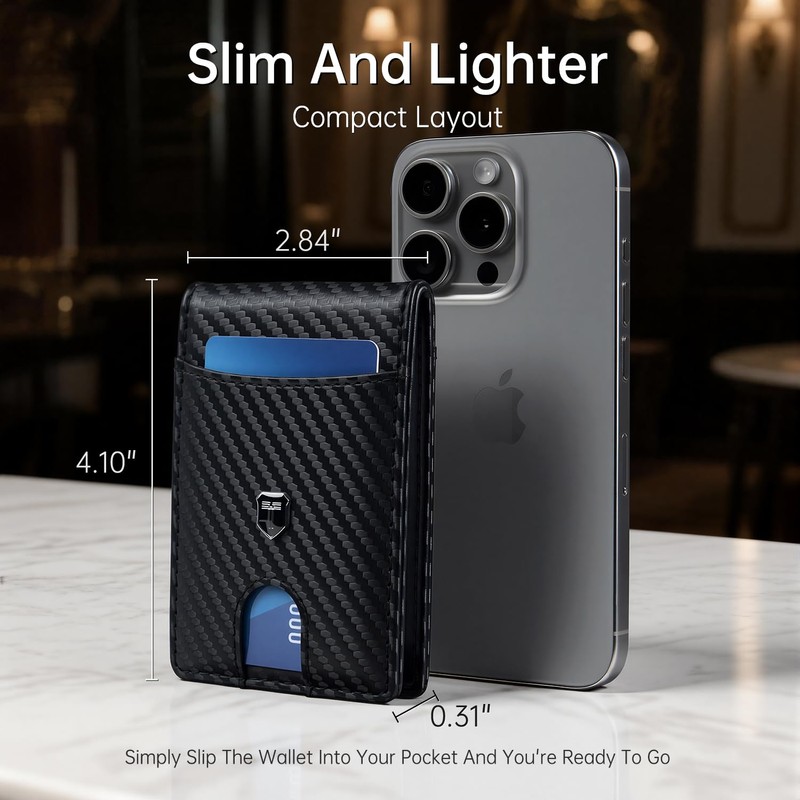 Gostwo Slim Wallet for Men, Minimalist Money Clip Card Wallet,