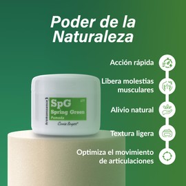 Conie Bogart Spring Green - Pomada para Alivio Muscular con Aceites Esenciales - Crema para Dolor en Músculos, Articulaciones y Espalda - Alivio Rápido con Menta y Winter Green, 120 g