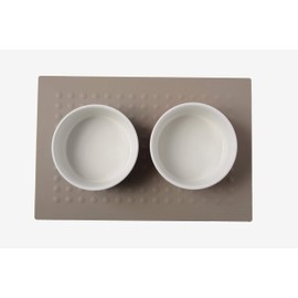 Waggo Dipper Ceramic Dog Bowl Vintage Grey, Medium