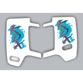 FACTORY EFX KDX 200 Radiator Shroud Graphics Kdx200 1989-1994 Shroud graphic MX White