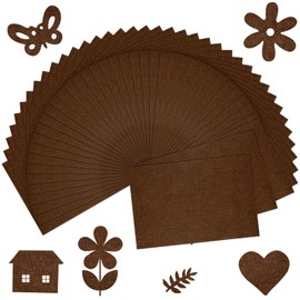 BOUBONI 40 Pcs Brown Soft Felt Fabric Sheet 8" x 12" Assorted Color Felt Fabric Sheets for Crafts DIY Handcraft Sewing Squares Patchwork Nonwoven