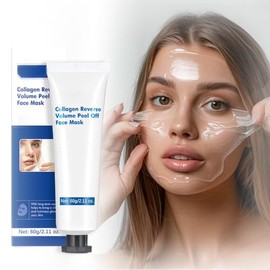 Mascarilla facial despegable con colágeno y volumen inverso, mascarilla facial hidrolizada, hidrata, repone el agua y mejora la elasticidad de la