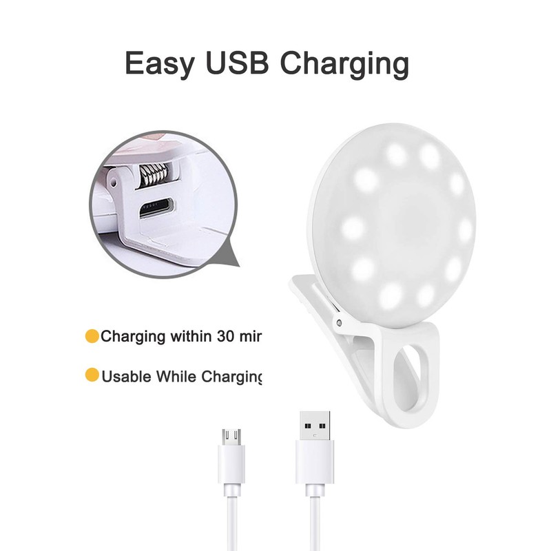 Mini Ring Light, Upgraded Sansent Small Clip On Ring Light,