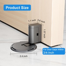 GASRONS Mechanical Floor Door Stopper, Magnetic Door Stop, for Door Gaps Within 3/4-Inch, for Living Room, Bedroom, Yard, Bathroom, Kitchen (Gray)