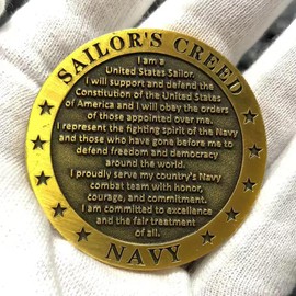 USA-Navy Core Value Sailor's Creed Challenge Coin (3 Stück)