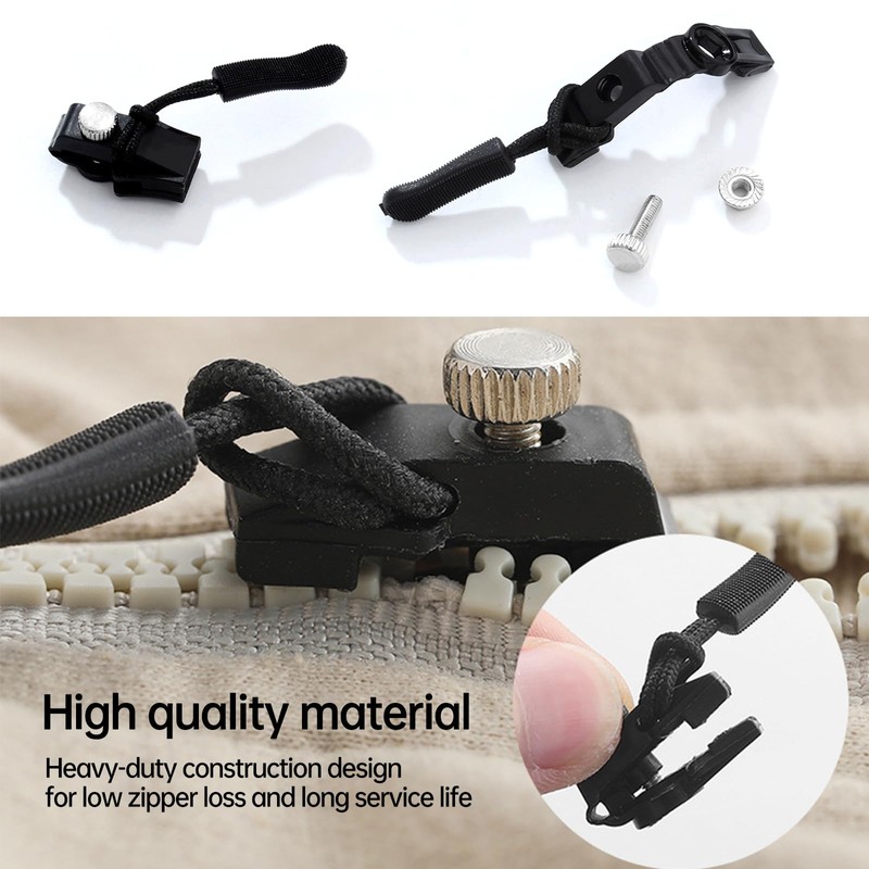 Zip Repair Set, Smavles Zip Black Fix Zip Puller, Zip