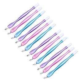 FRCOLOR 15pcs Manicure Tool Anti- Cuticle Pusher and Dead Skin Remover Star Transfer Pen for Home Salon Use Random Colors and Practical Nail Art Accessories