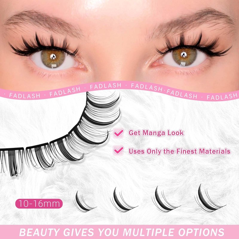 FADLASH 3D Printing Lash Clusters - Wispy Fluffy Eyelash With