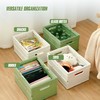 Vivikivi Collapsible Storage Crate, Foldable Plastic Basket with Lid and