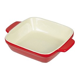 Pearl Metal L-1817 Oven Chef Heat Resistant Deep Plate, 5.5 x 5.5 inches (14 x 14 cm), Red