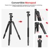 TONYBOO 61.5" Camera Tripod, Aluminum Tripod Monopod with Arca Swiss