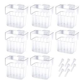 BELEFU 8 Pcs Hanging Aquarium Plant Holder, Hollow Out Fish Tank Plant Holder with Hooks, Aquarium Plant Pots Cup for Aquatic Plant Cultivation Water Plant Water Feature Decoration