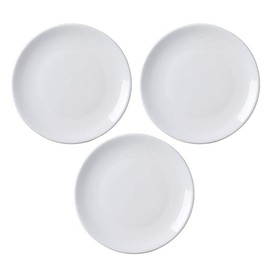 MBBITL Porcelain Appetizer Plates Set of 3, 5 Inch White Dessert Salad Plates, Small Dinner Plates for Sides Snack Sauce, Kitchen Ceramic Serving Dishes