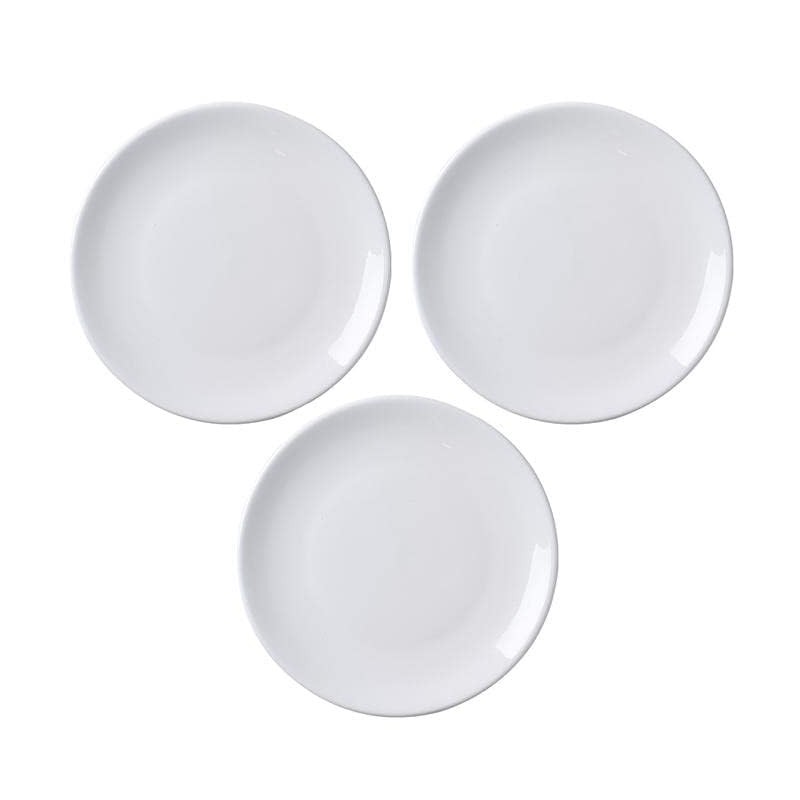 MBBITL Porcelain Appetizer Plates Set of 3, 5 Inch White