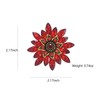 Large Crystal Flower Brooch Pin for Women Red purple pink