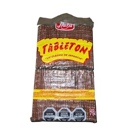 Tableton Fruna, 650 grams of Chilean cookies covered with chocolate, yellow, 12x8x3 inches