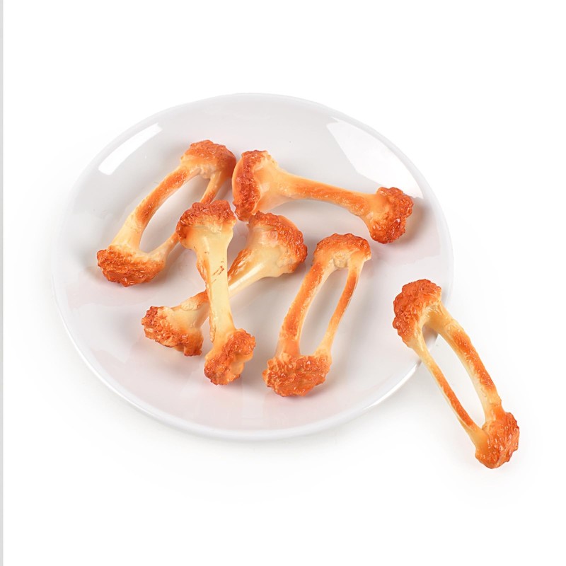 HUIANER 6pcs Artificial Chicken Leg Bone Fake Chicken Wing Bone