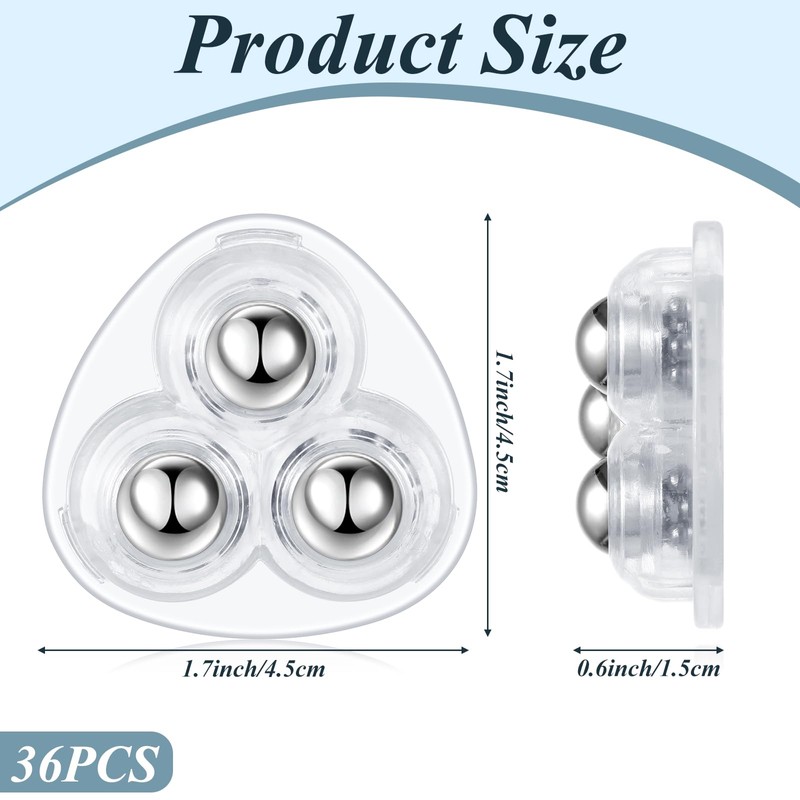 Honoson 36 Pcs Self Adhesive Caster Wheels Appliance Rollers Appliance