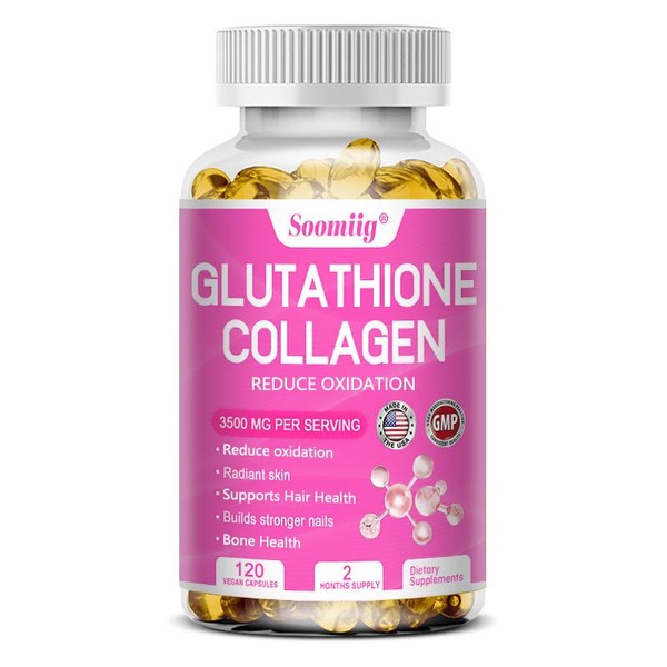 Soomiig Glutathione Collagen health Supplement，with Milk Thistle, Supports healthy skin,