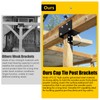 DEVALLEY 4pcs T-Shaped Cap Tie Post Brackets,Horizontal Contector Bracket with