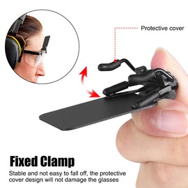 DONGKER Shooting Glasses Blinders Occluder Clip,2 PCS 180° Adjustable Angle Shooting Glasses Patch for Shooting